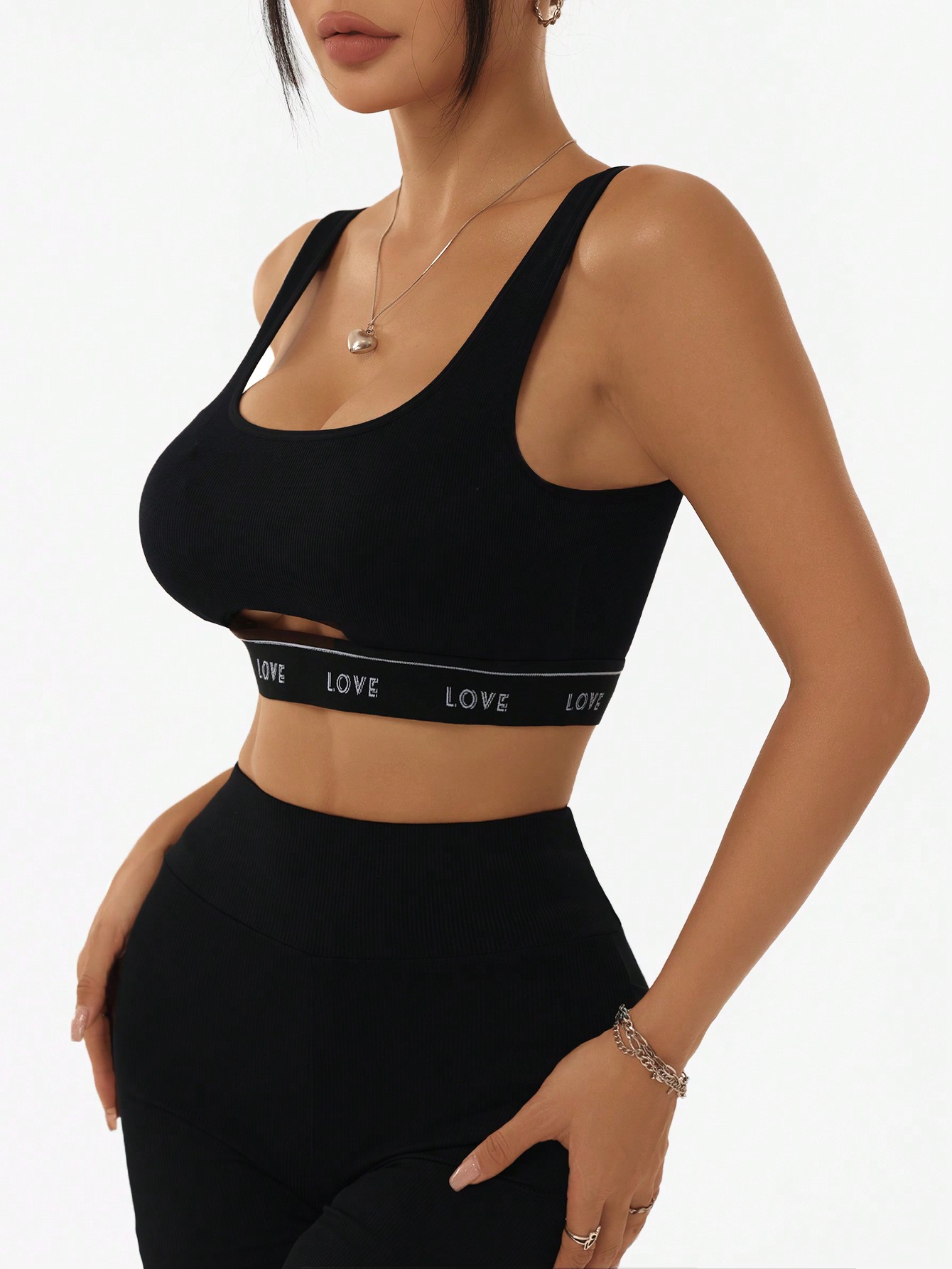 Women Ribbed U Neck Sports Bra - Tank Top Ribbed incelemesi ve fiyatı