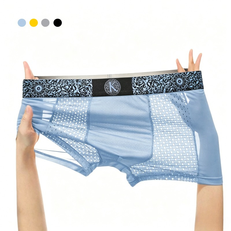 Men's Cool Ice Silk Mesh Boxer - Mesh Sport Boxer incelemesi ve fiyatı
