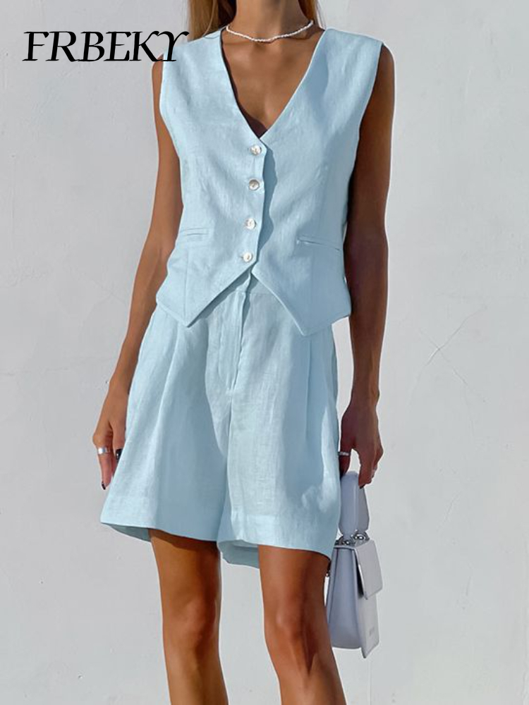 New Cotton Linen Vest Short Se - Sleeveless Undershirt incelemesi ve fiyatı