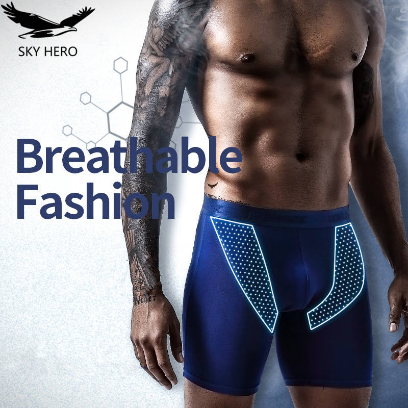 2pcs/Lot underpants leg up lon - Long Leg Trunk Men incelemesi ve fiyatı