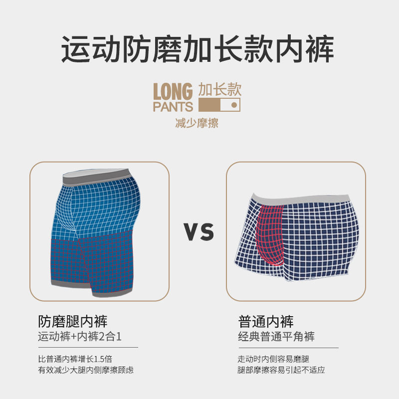 2pcs/Lot underpants leg up lon - Long Leg Trunk Men incelemesi ve fiyatı