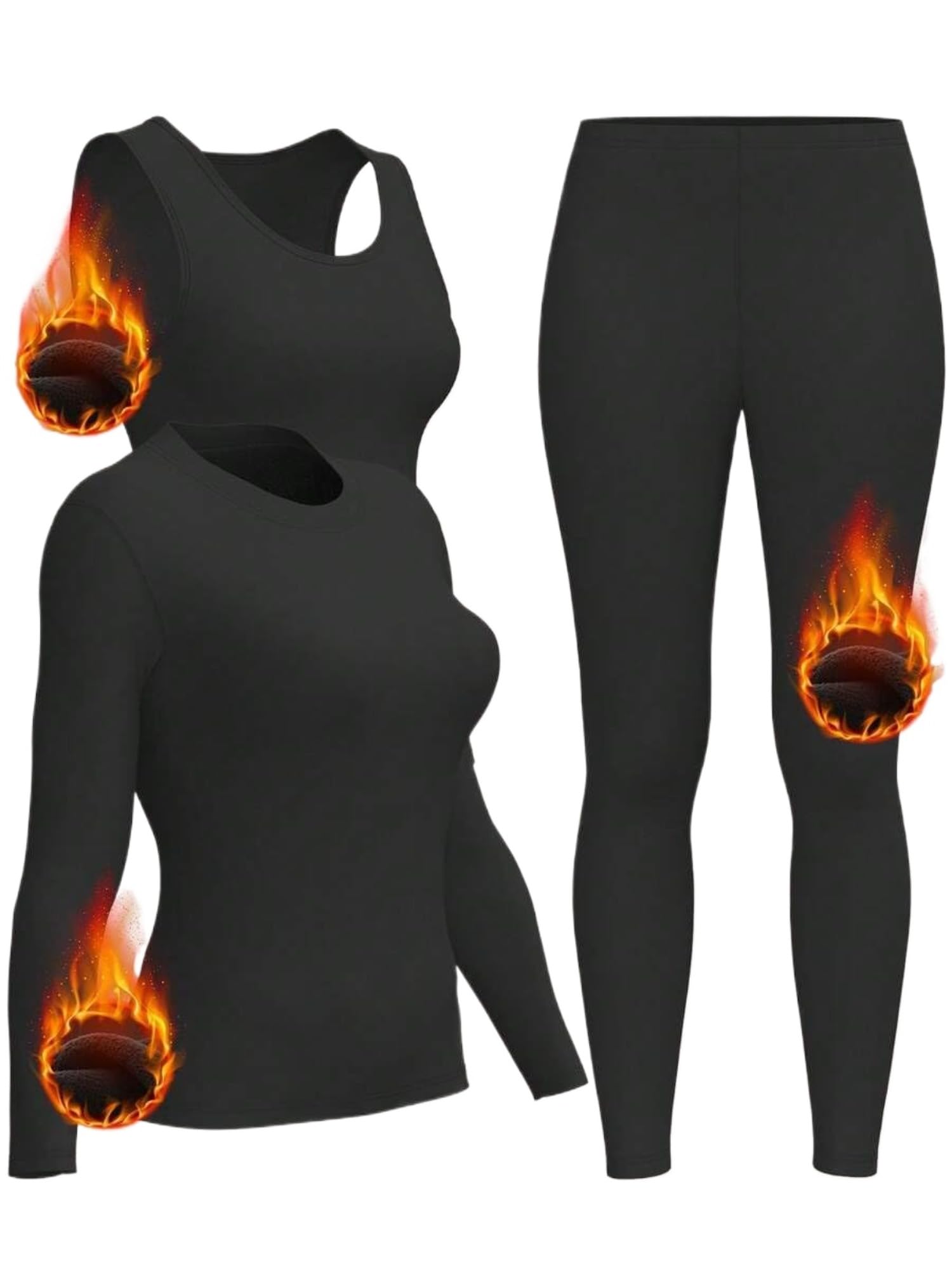 3pcs Women's Thermal Lined The - Quick Dry Underwear incelemesi ve fiyatı