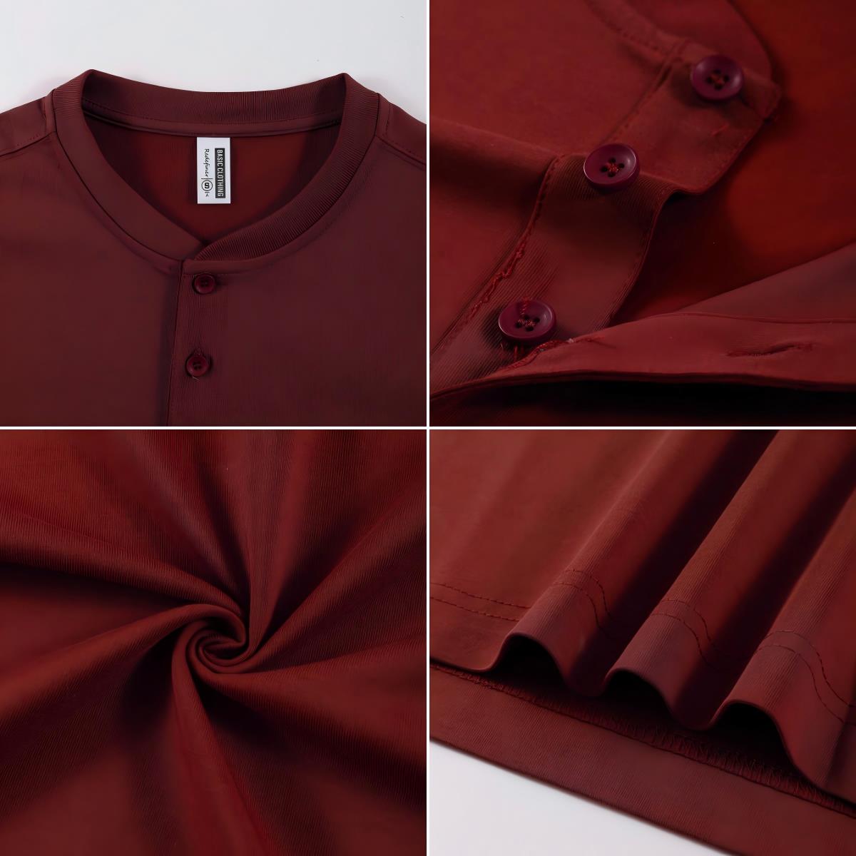 2026 NEW Solid Cotton Henley S - Undershirt Crew Neck incelemesi ve fiyatı