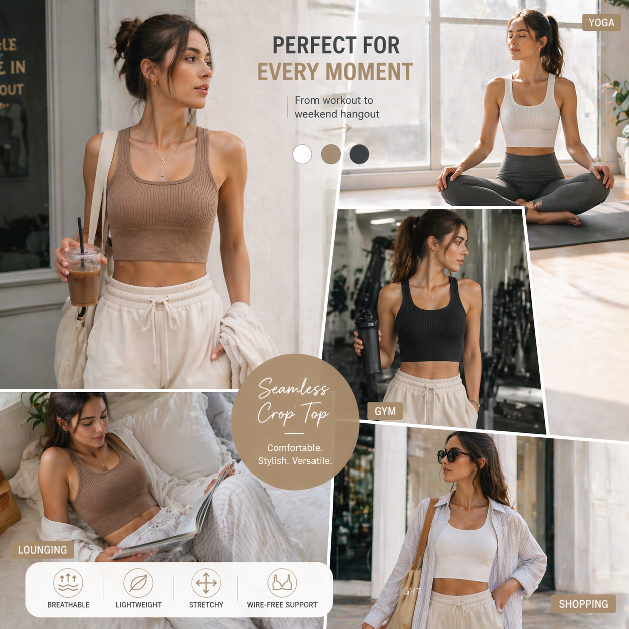 Women Seamless Ribbed Crop Top - Tank Top Ribbed incelemesi ve fiyatı
