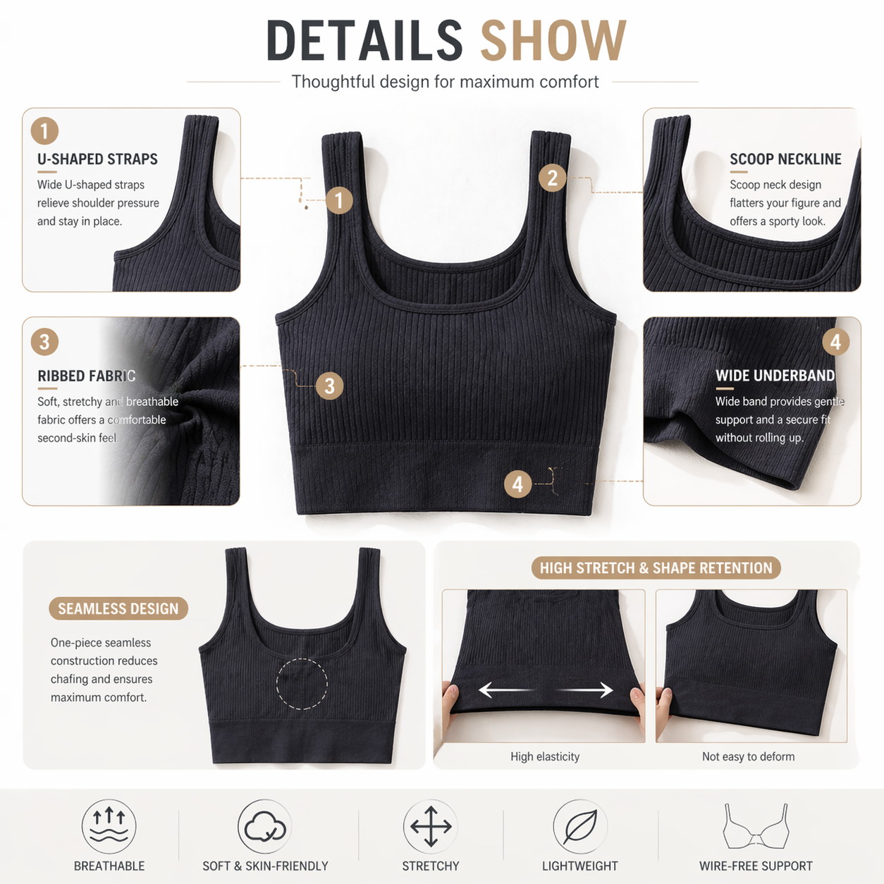 Women Seamless Ribbed Crop Top - Tank Top Ribbed incelemesi ve fiyatı