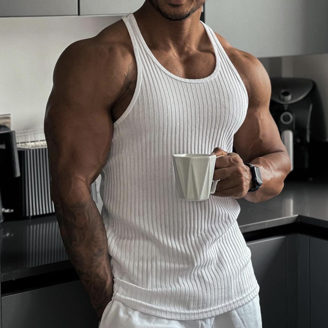 2024 Summer new men V-neck Ves - Undershirt Crew Neck incelemesi ve fiyatı