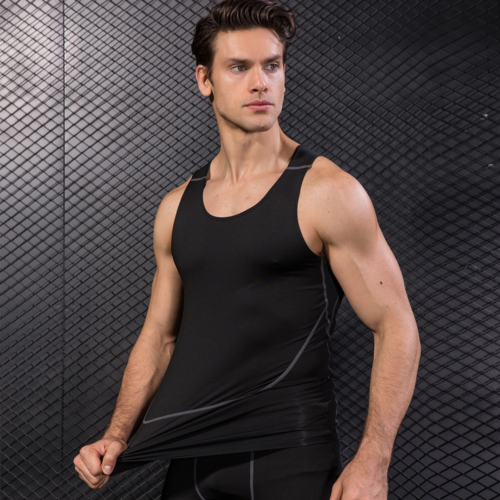 Men Black Sport Skinny Vest Ti - Base Layer Top incelemesi ve fiyatı