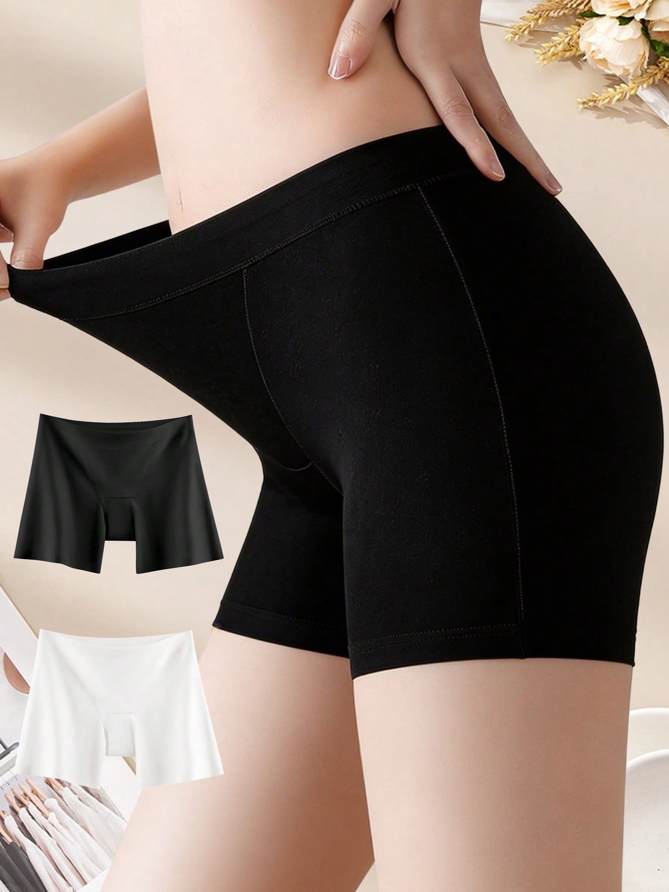2PCS Cotton Safety Women's Sho - Boxer Brief Pack Cotton incelemesi ve fiyatı