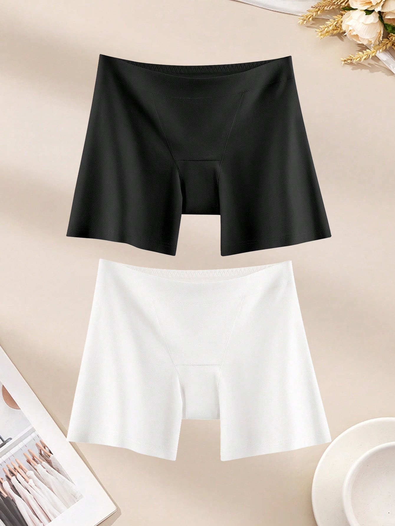 2PCS Cotton Safety Women's Sho - Boxer Brief Pack Cotton incelemesi ve fiyatı