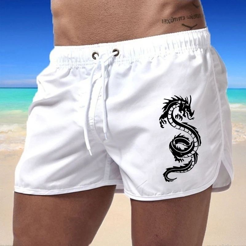 Dragon Print Summer Swimming T - Trunk Breathable Men incelemesi ve fiyatı