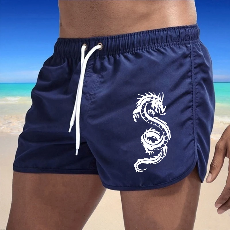 Dragon Print Summer Swimming T - Trunk Breathable Men incelemesi ve fiyatı