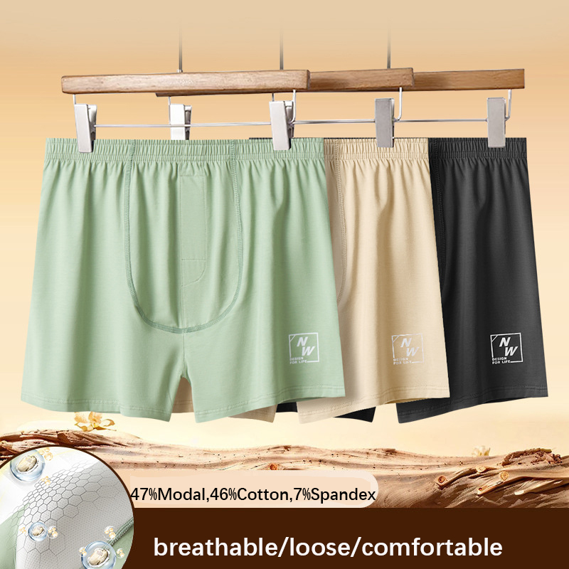 Solid Color Men Underwear Boxe - Boxer Shorts Modal incelemesi ve fiyatı