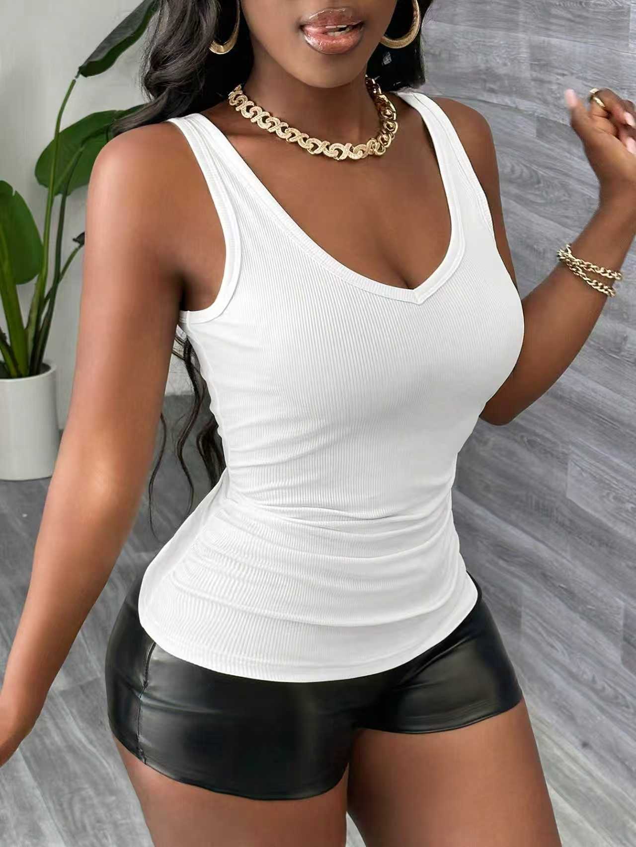 Plus Size 3 Piece V Neck Ribbe - Tank Top Ribbed incelemesi ve fiyatı