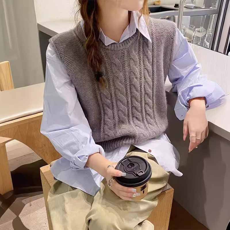 2025 New O-Neck Knitted Vest W - Sleeveless Undershirt incelemesi ve fiyatı
