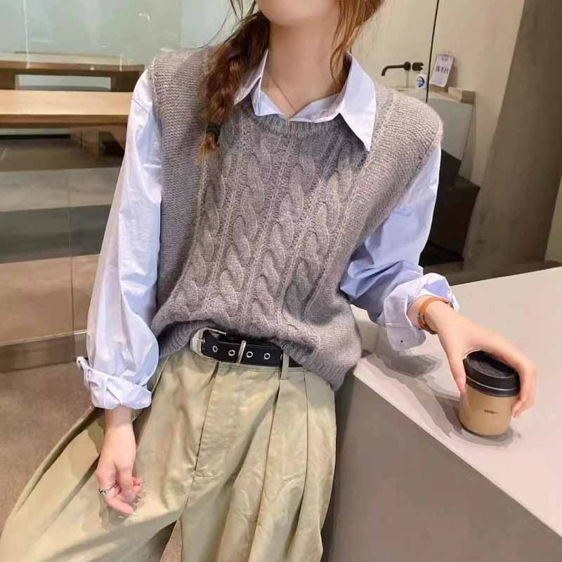 2025 New O-Neck Knitted Vest W - Sleeveless Undershirt incelemesi ve fiyatı