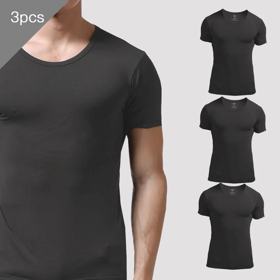 3PCS Men's Summer Short Sleeve - Undershirt Crew Neck incelemesi ve fiyatı