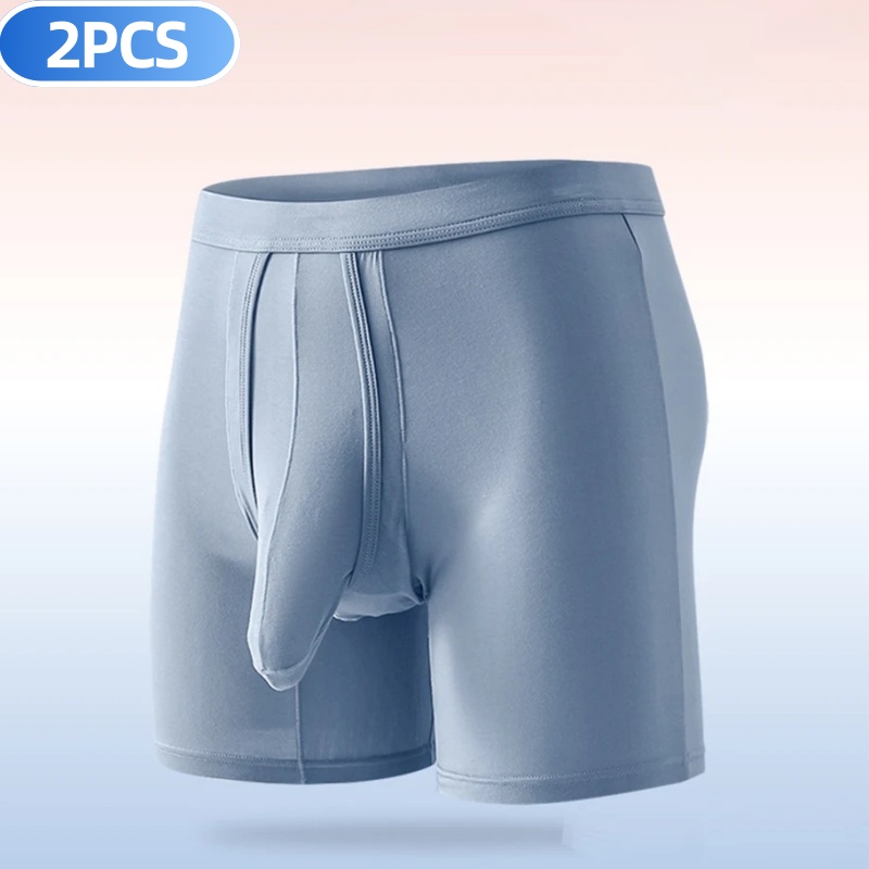 2PCS Mens Long Legs Underwear  - Long Leg Trunk Men incelemesi ve fiyatı