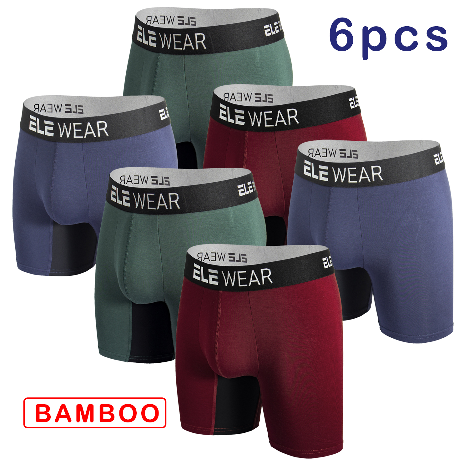 6 pcs Bamboo Men Underwear Box - Bamboo Fiber Trunk incelemesi ve fiyatı