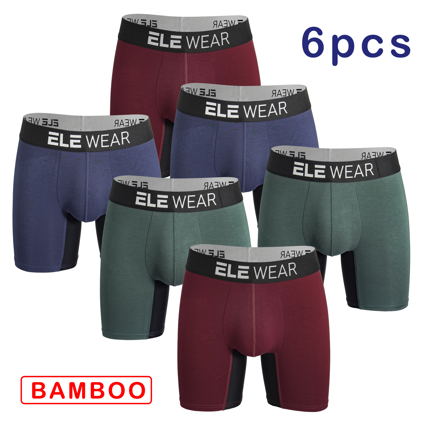 6 pcs Bamboo Men Underwear Box - Bamboo Fiber Trunk incelemesi ve fiyatı