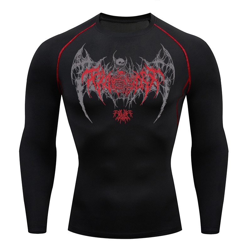 Skull Wings Print Long Sleeve  - Base Layer Top incelemesi ve fiyatı