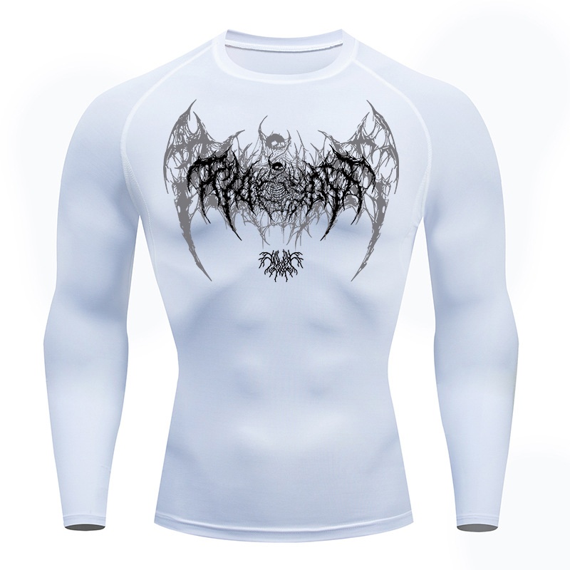 Skull Wings Print Long Sleeve  - Base Layer Top incelemesi ve fiyatı