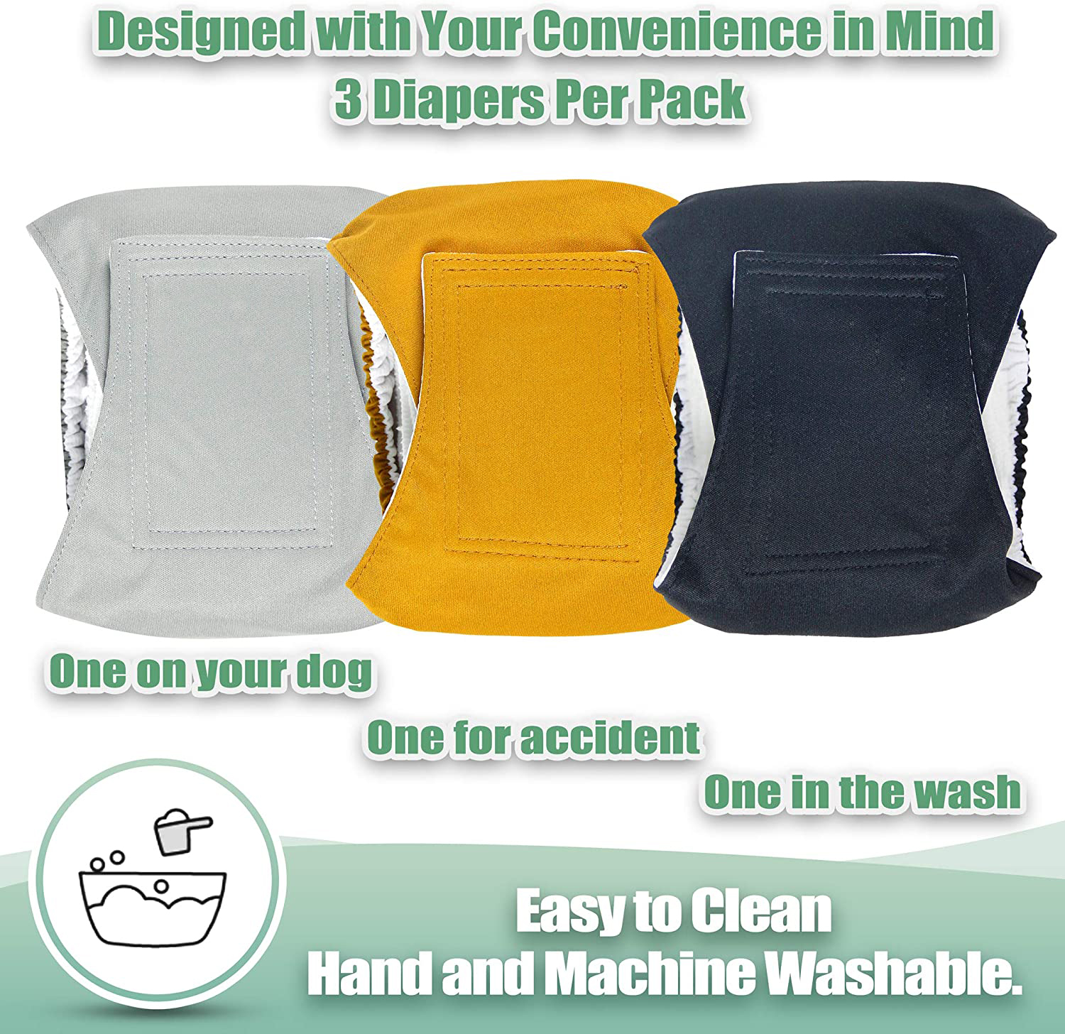 3 Pack Dog Belly Bands Washabl - Multi Pack Underwear incelemesi ve fiyatı