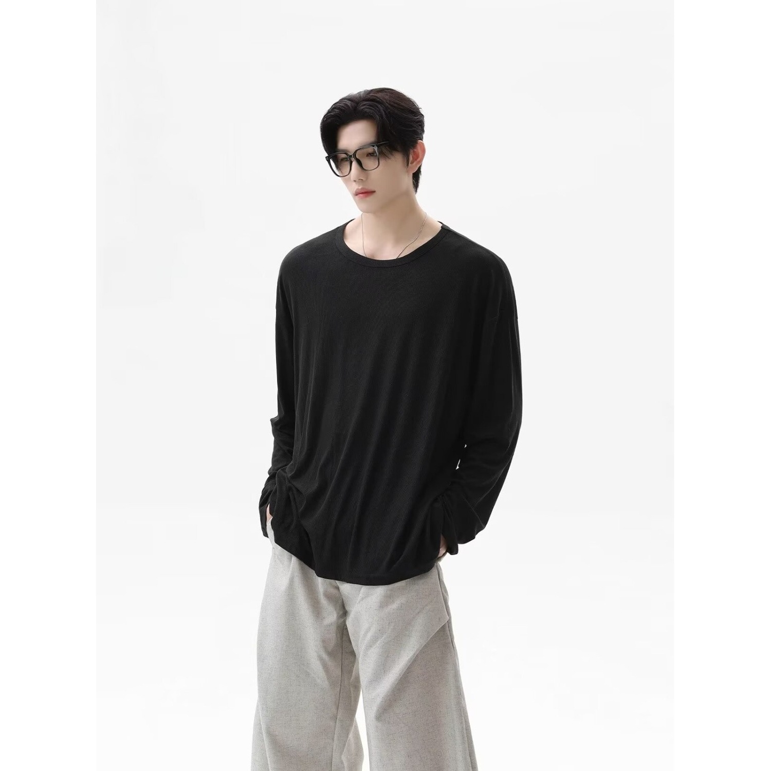 2026 Autumn New Texture Long S - Undershirt Crew Neck incelemesi ve fiyatı