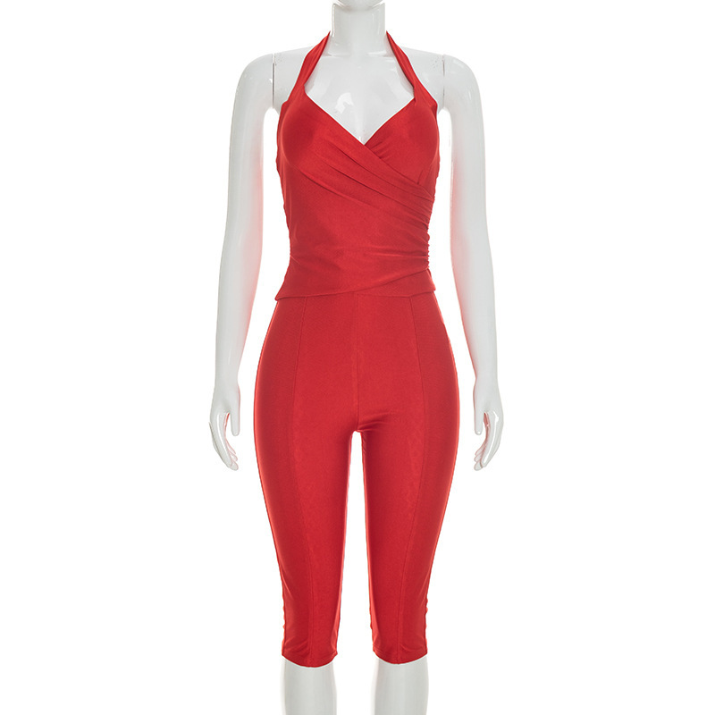 Women Slim 2 Piece Set Solid W - Suspender Tank Top incelemesi ve fiyatı