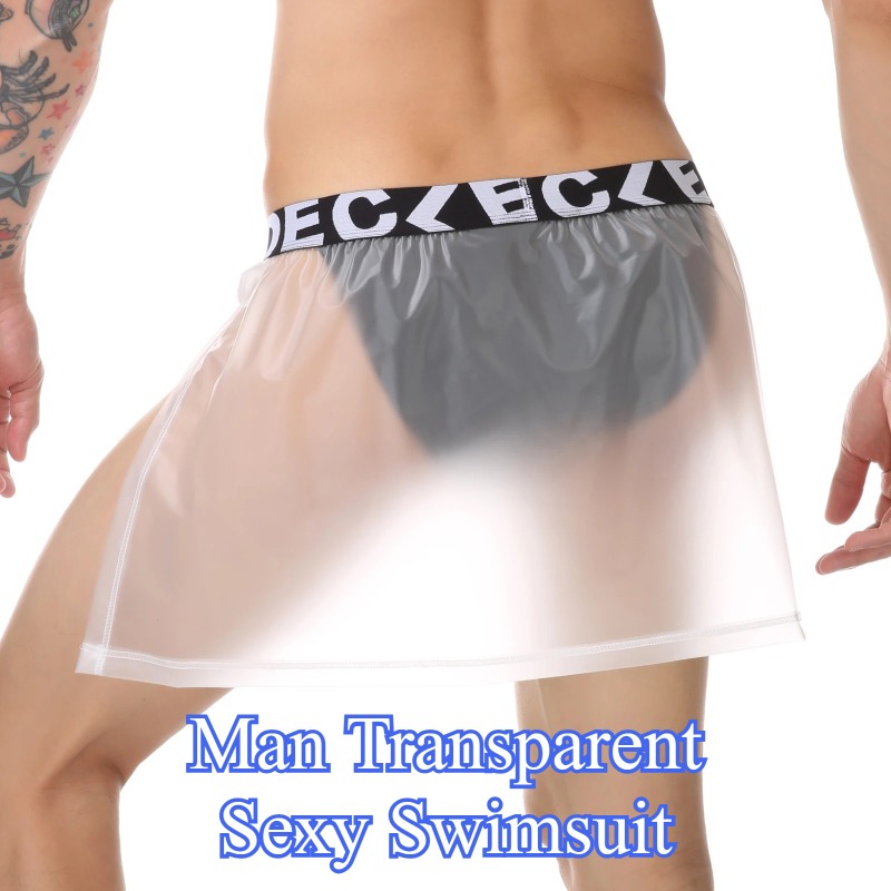 Men Sexy Transparent Swimwear  - Boxer Shorts Modal incelemesi ve fiyatı