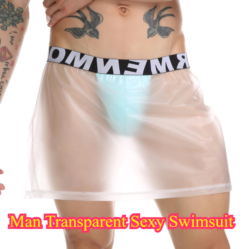 Men Sexy Transparent Swimwear  - Boxer Shorts Modal incelemesi ve fiyatı