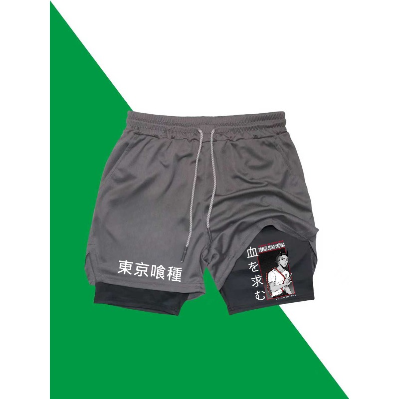 Tokyo Ghoul Print 2in1 Running - Compression Shorts Athletes incelemesi ve fiyatı