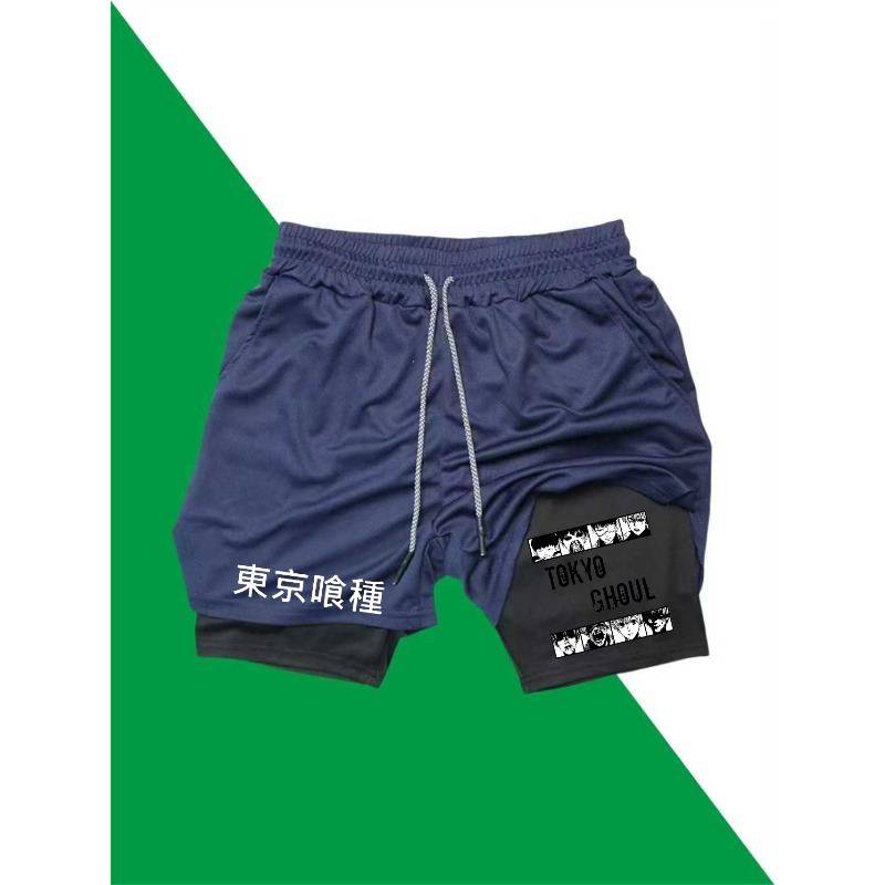 Tokyo Ghoul Print 2in1 Running - Compression Shorts Athletes incelemesi ve fiyatı