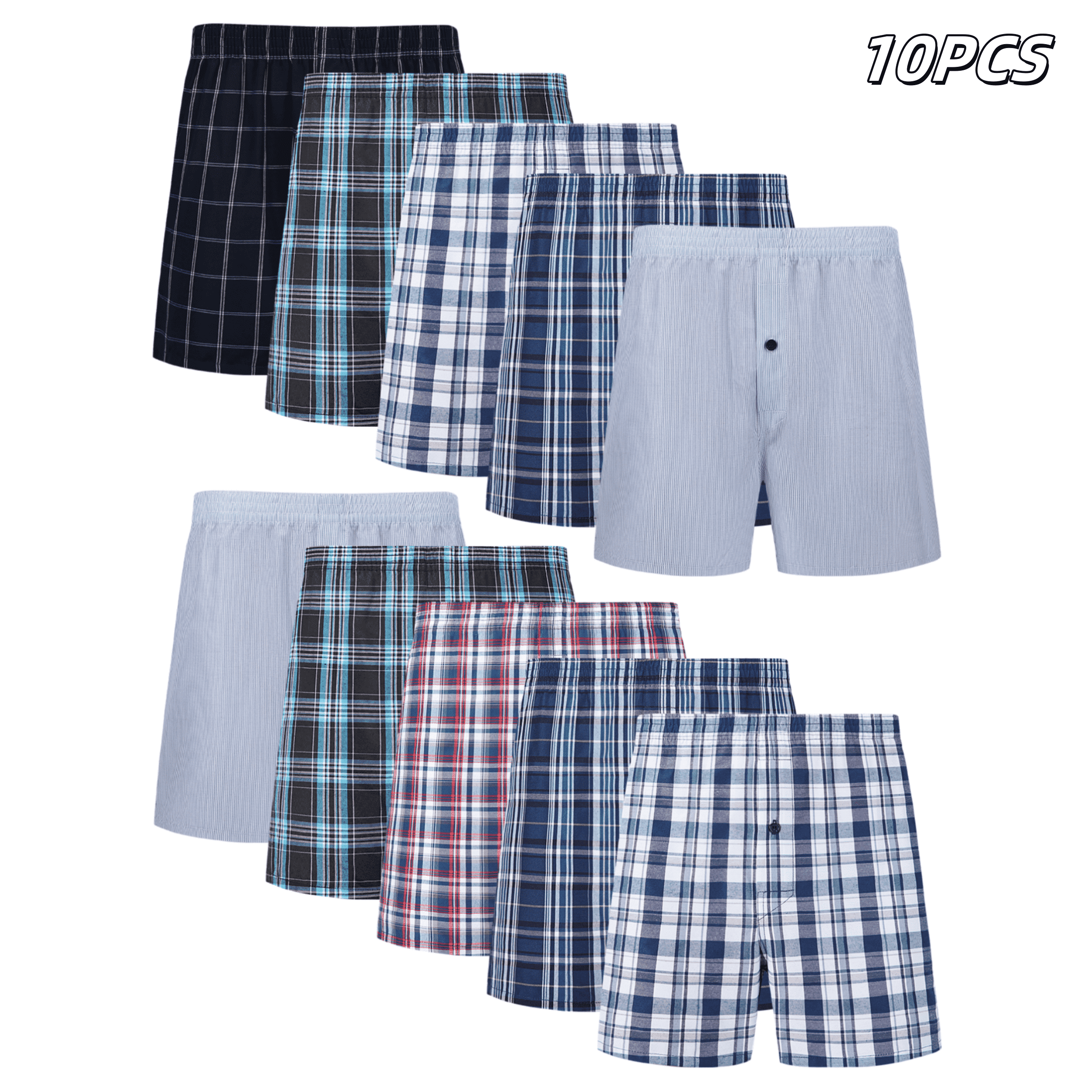 10pcs Men's Underwear Spring/S - Boxer Brief Pack Cotton incelemesi ve fiyatı