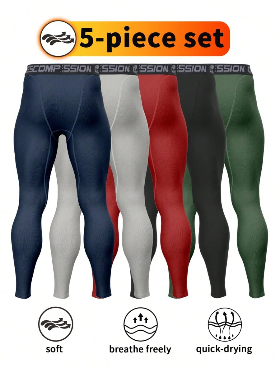 5pcs Men's Fitness Compression - Compression Long Pant incelemesi ve fiyatı