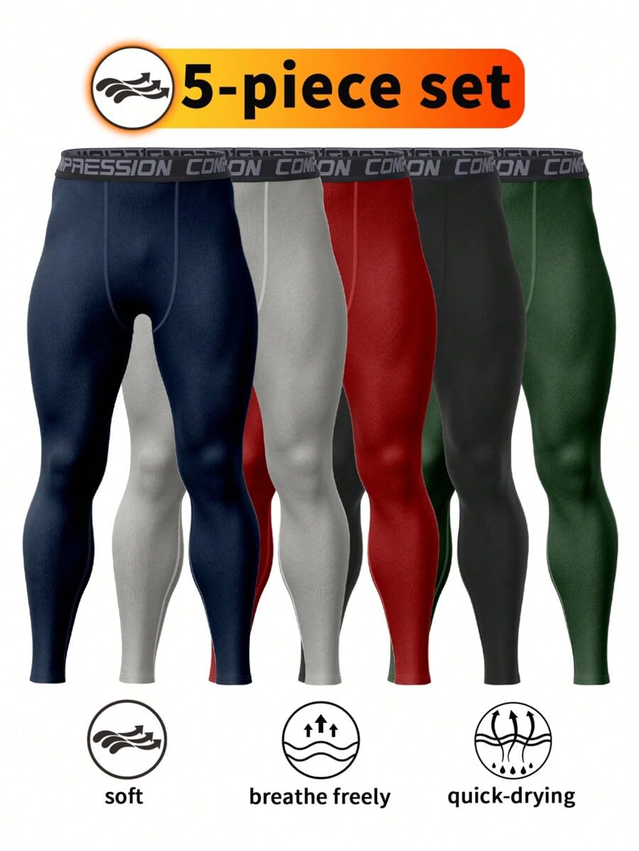 5pcs Men's Fitness Compression - Compression Long Pant incelemesi ve fiyatı