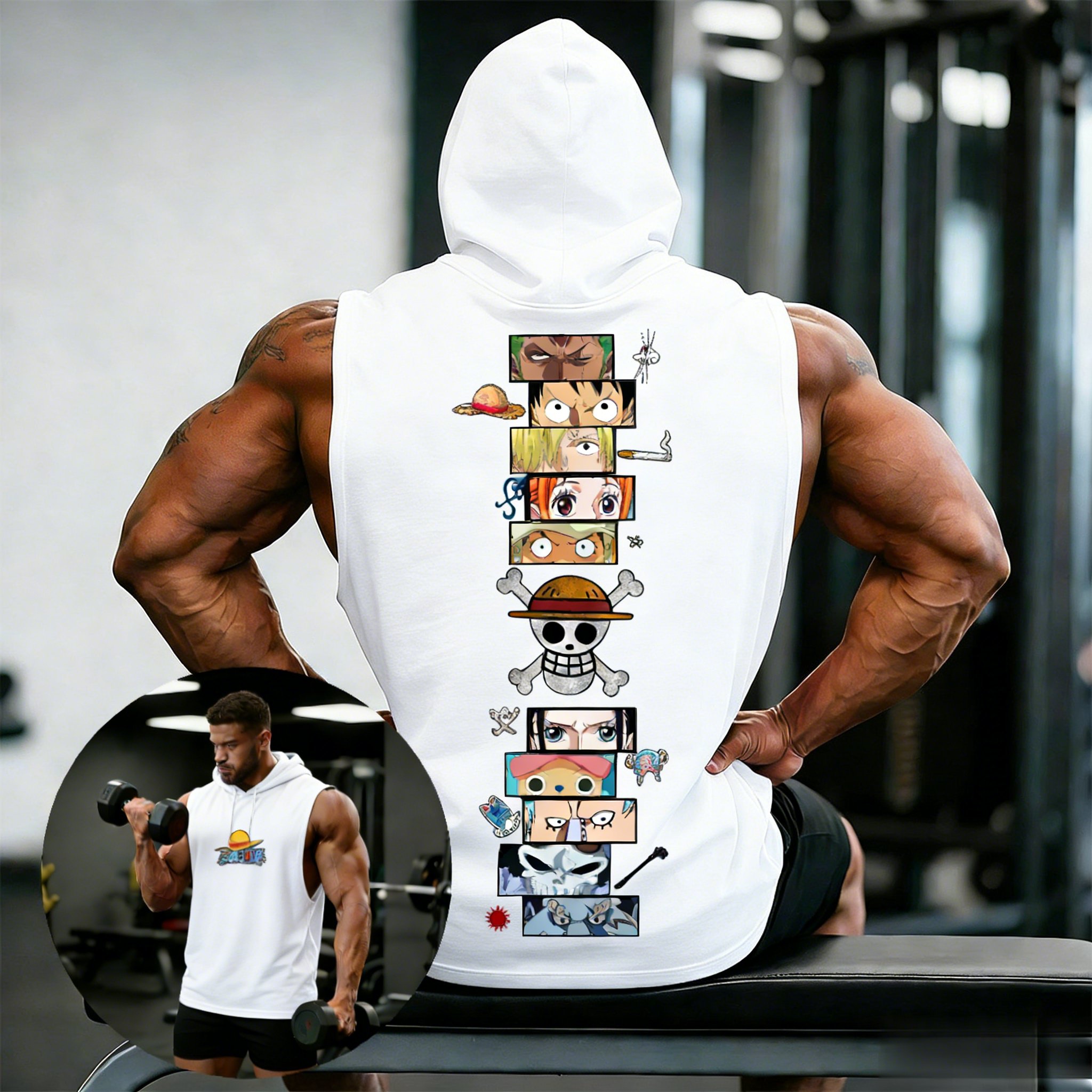 One Piece Anime Hoodie Sleevel - Sleeveless Undershirt incelemesi ve fiyatı