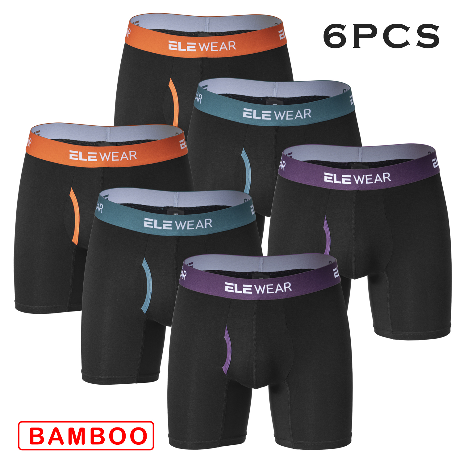 6 pcs Bamboo Men Underwear Wit - Boxer Shorts Modal incelemesi ve fiyatı