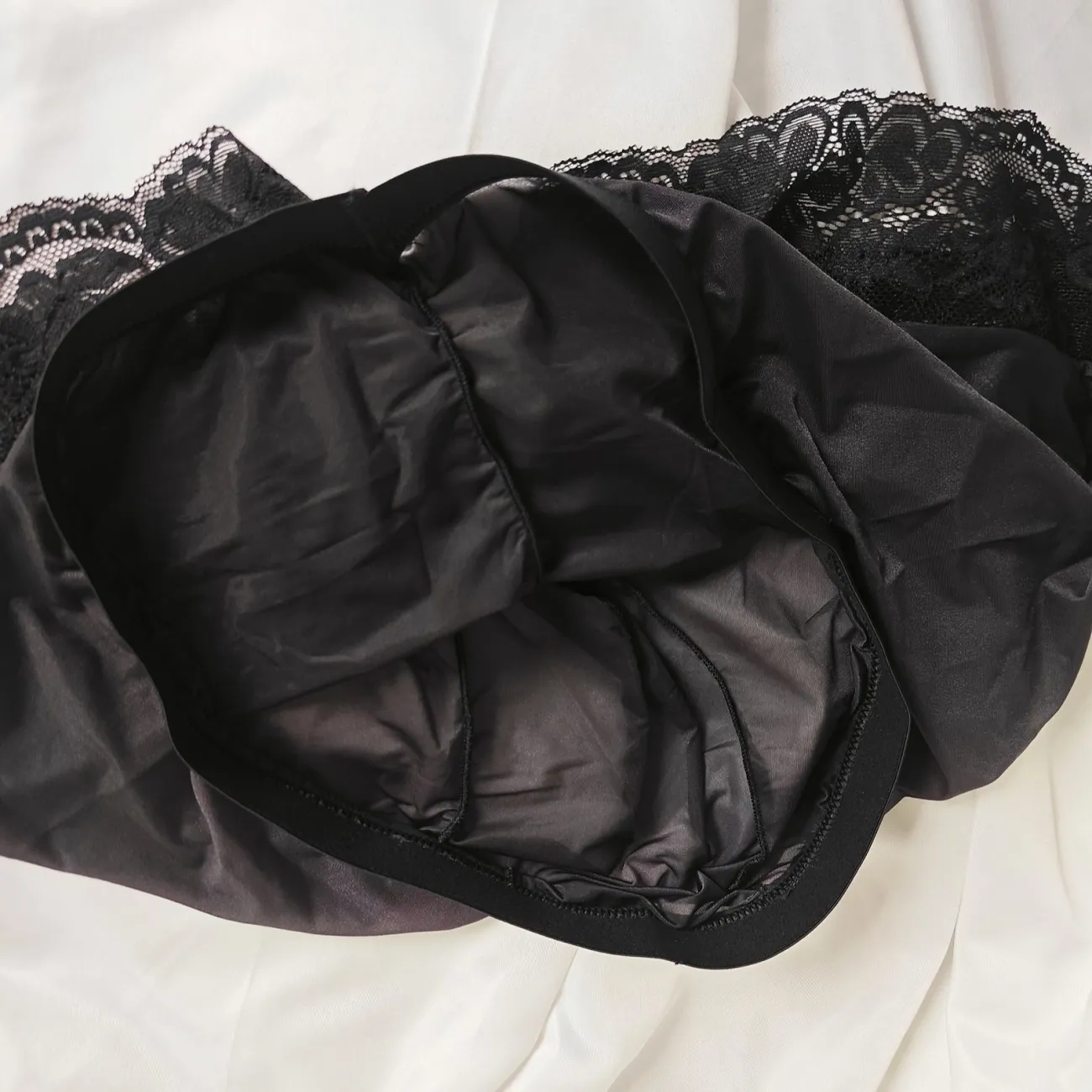Sexy Man's Glossy Lace Hem Sho - Pouch Boxer Pouch incelemesi ve fiyatı