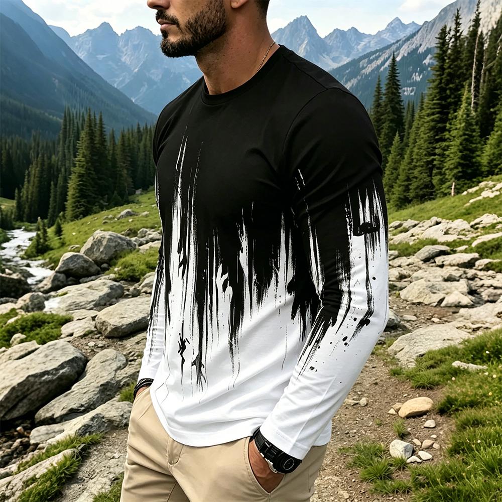 Men's Gradient Ink Splash Long - Base Layer Top incelemesi ve fiyatı