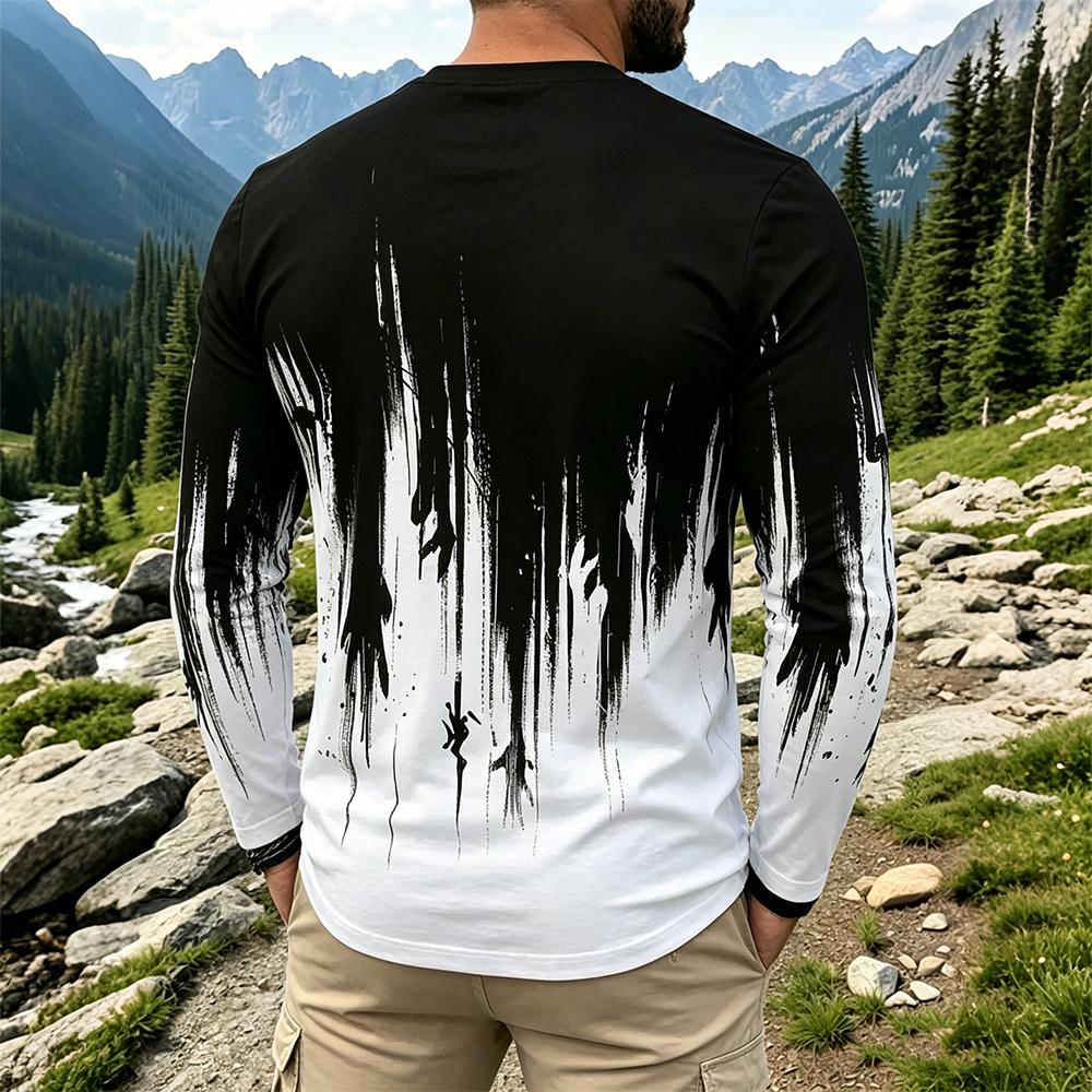 Men's Gradient Ink Splash Long - Base Layer Top incelemesi ve fiyatı